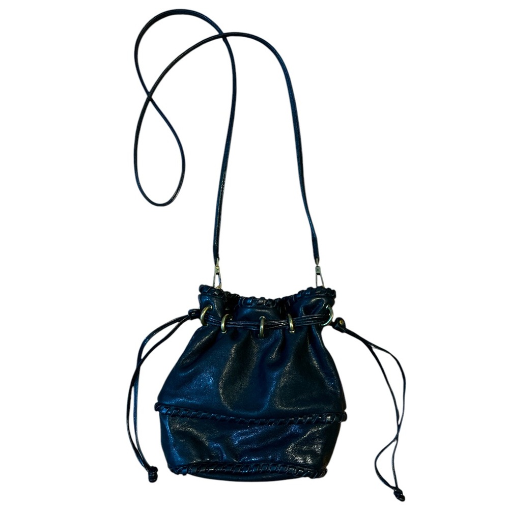 Kooba Pippa leather Small crossbody Bucket Bag black
